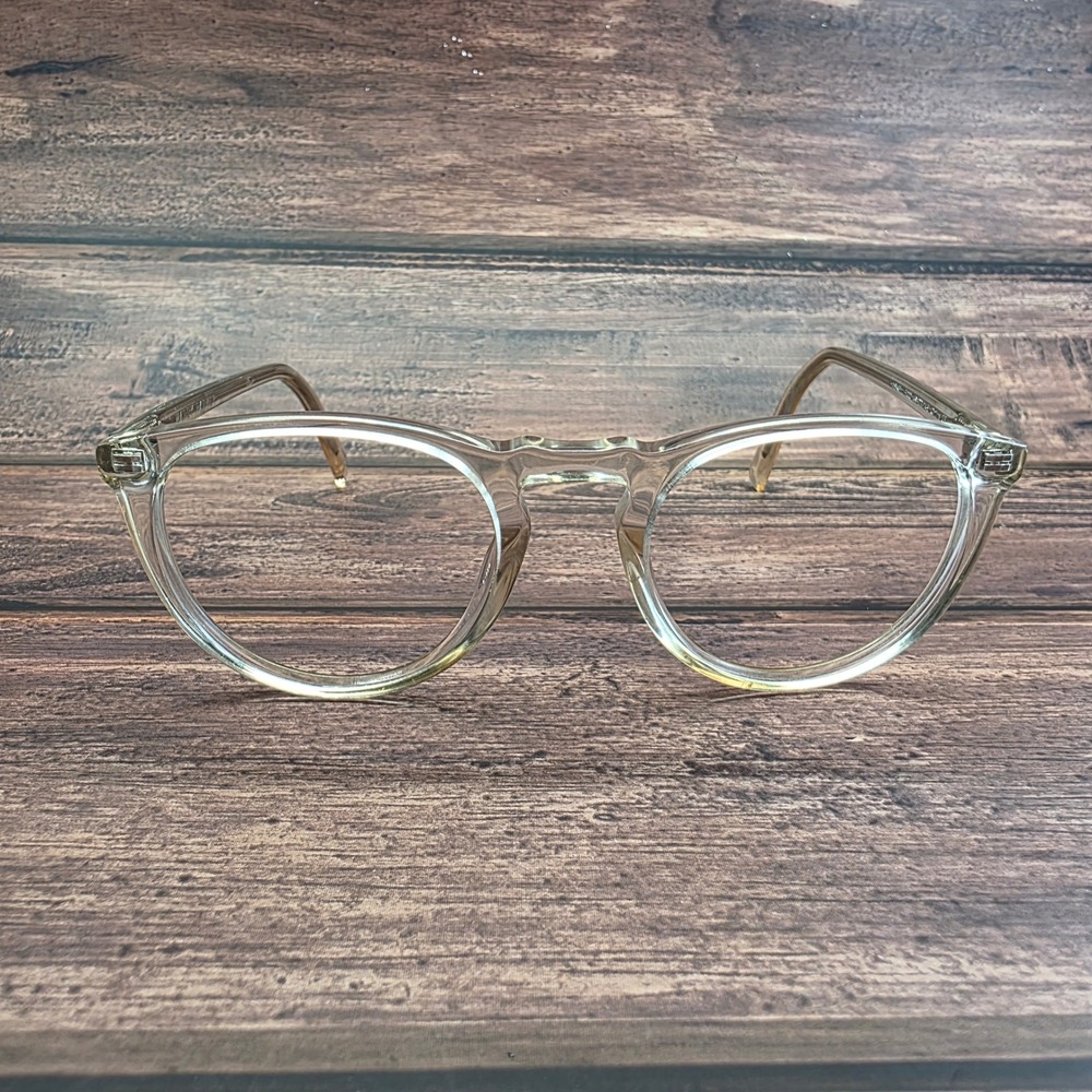 Warby Parker Haskell 500 Clear Crystal Round Eyeglasses Frames 49-22-145 Womens